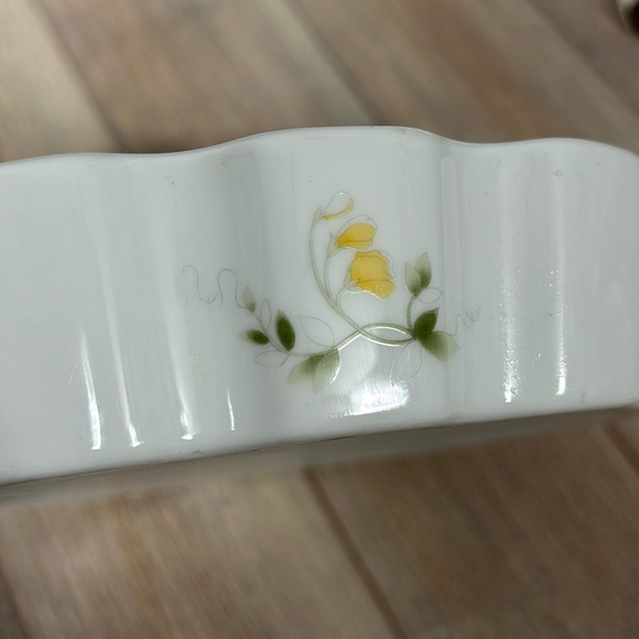 Stafford 1986 Porcelain Meadow Flowers Pie Plate Quiche Dish Ovenware Porcelain - Picture 7 of 11